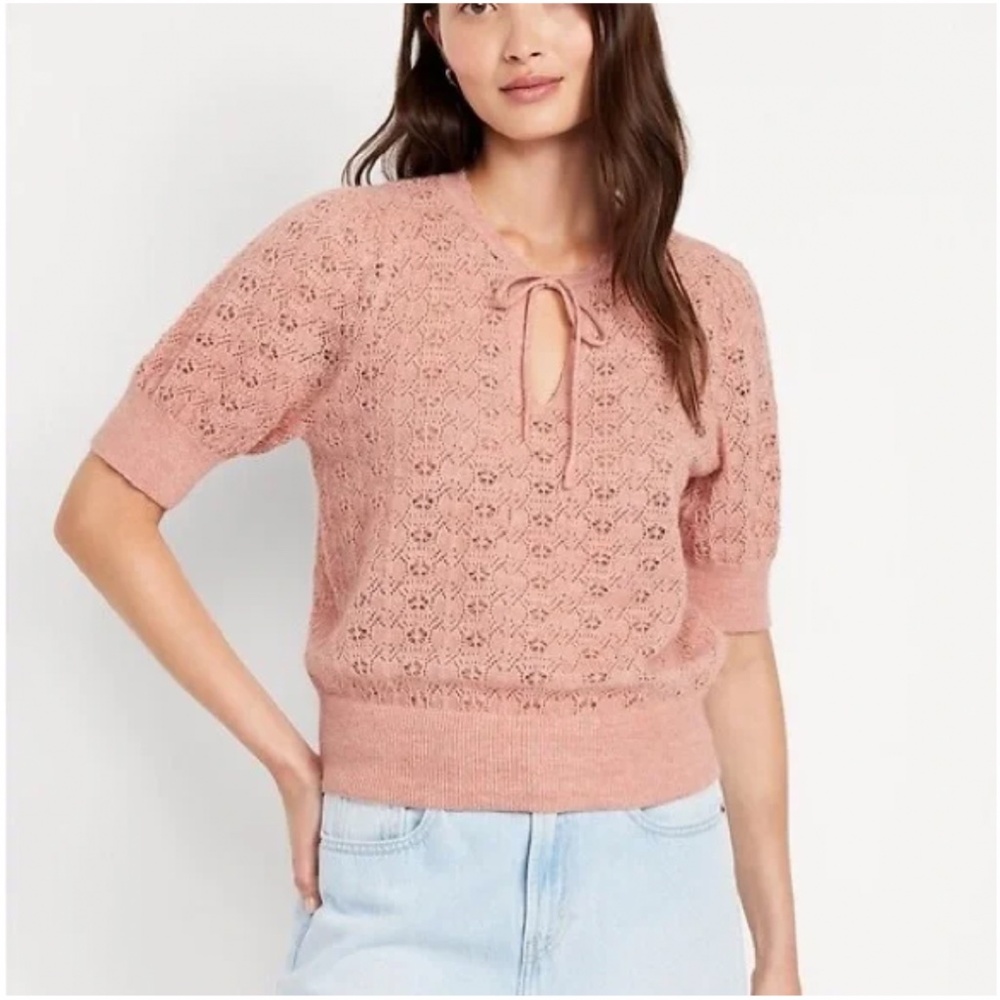 Old Nave Pink Short Sleeve Sweater Size XXL